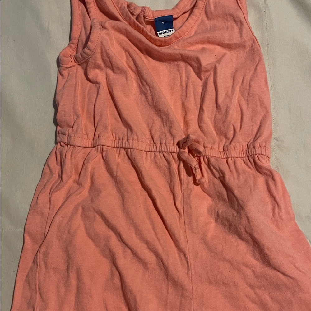 Old Navy Coral Sleeveless Jumpsuit 4t